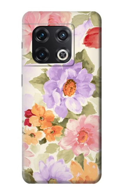 W3035 Peinture douce Fleur Etui Coque Housse et Flip Housse Cuir pour OnePlus 10 Pro