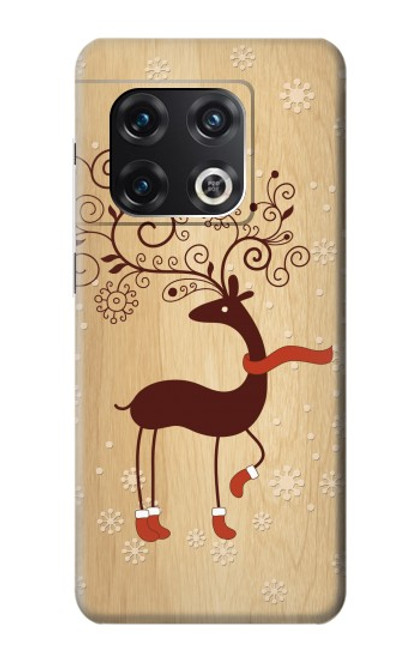 W3081 Bois Raindeer imprimé graphique Etui Coque Housse et Flip Housse Cuir pour OnePlus 10 Pro