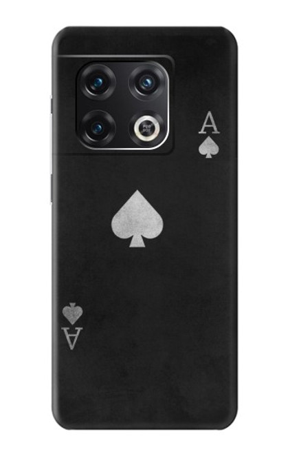 W3152 Noir Ace of Spade Etui Coque Housse et Flip Housse Cuir pour OnePlus 10 Pro