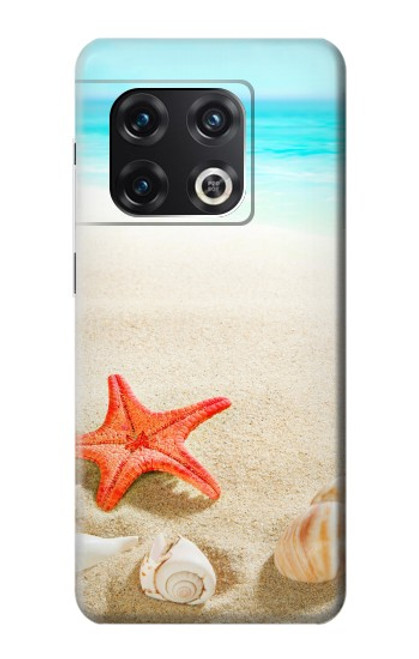 W3212 Coquilles de mer Étoile de mer Plage Etui Coque Housse et Flip Housse Cuir pour OnePlus 10 Pro