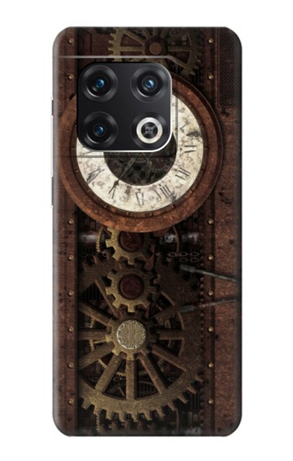 W3221 Gears steampunk Horloge Etui Coque Housse et Flip Housse Cuir pour OnePlus 10 Pro