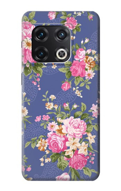 W3265 Motif Fleur millésimé Etui Coque Housse et Flip Housse Cuir pour OnePlus 10 Pro