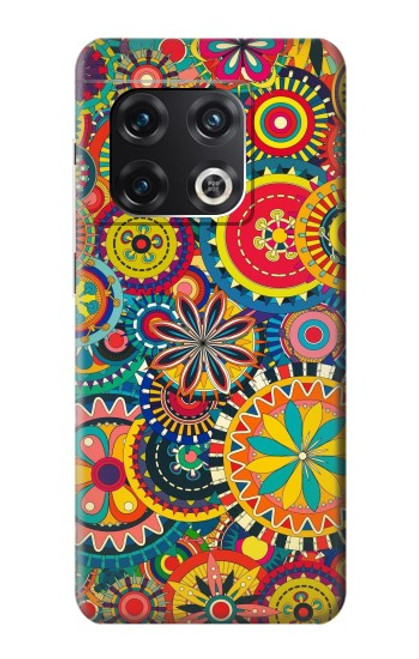 W3272 Motif coloré Etui Coque Housse et Flip Housse Cuir pour OnePlus 10 Pro