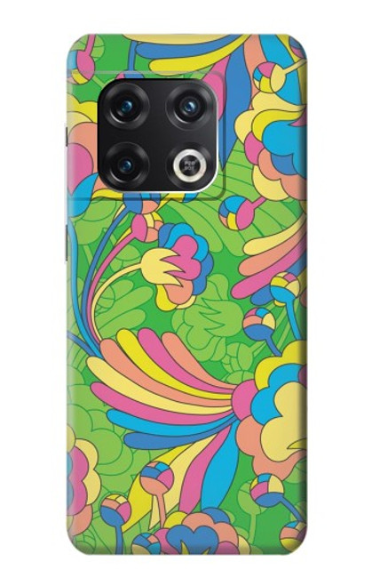 W3273 Fleur Ligne Motif Art Etui Coque Housse et Flip Housse Cuir pour OnePlus 10 Pro