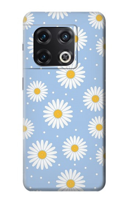 W3681 Motif de fleurs de marguerite Etui Coque Housse et Flip Housse Cuir pour OnePlus 10 Pro