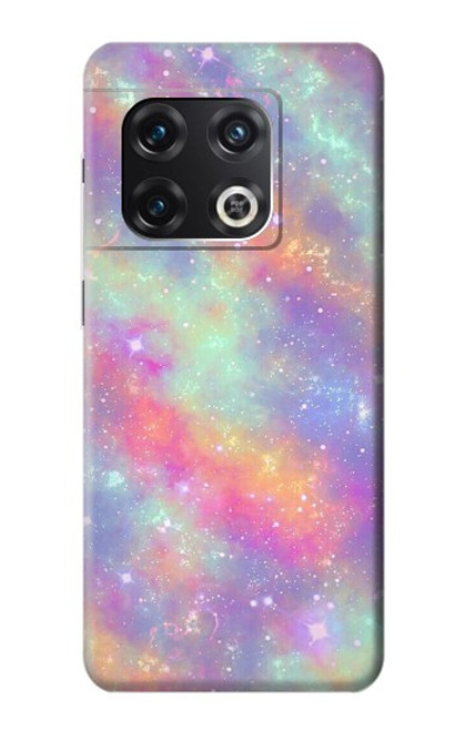 W3706 Arc-en-ciel pastel Galaxy Pink Sky Etui Coque Housse et Flip Housse Cuir pour OnePlus 10 Pro