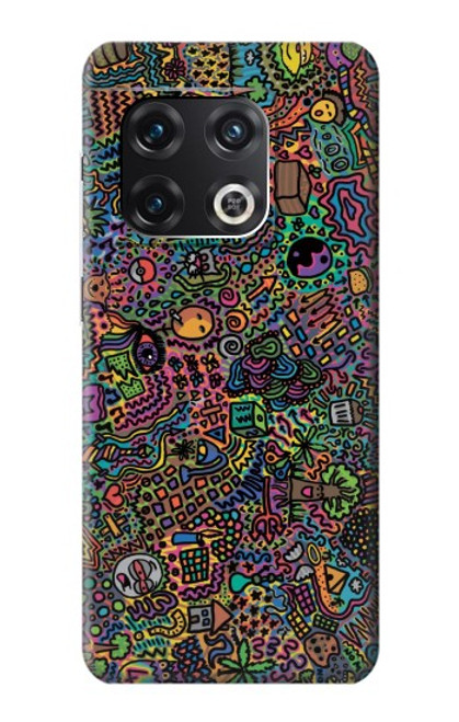 W3815 Art psychédélique Etui Coque Housse et Flip Housse Cuir pour OnePlus 10 Pro