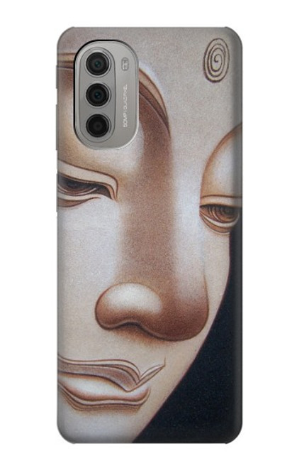 W1255 Visage du Bouddha Etui Coque Housse et Flip Housse Cuir pour Motorola Moto G51 5G