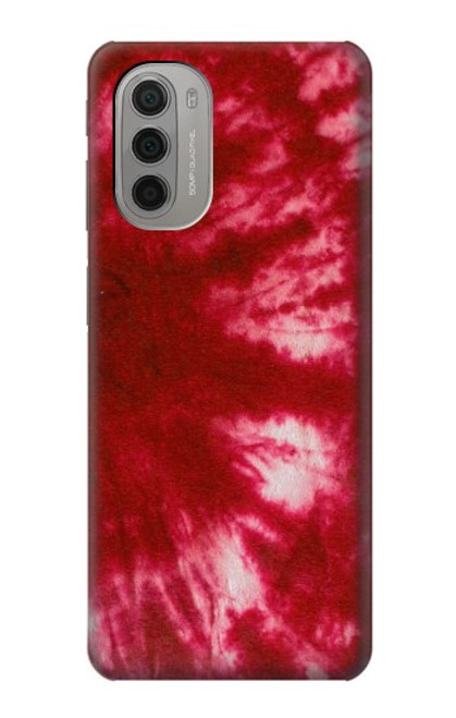 W2480 Tie dye rouge Etui Coque Housse et Flip Housse Cuir pour Motorola Moto G51 5G