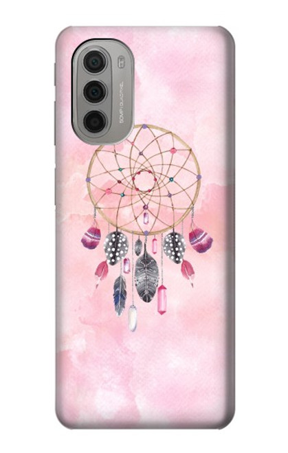 W3094 Peinture Dreamcatcher Aquarelle Etui Coque Housse et Flip Housse Cuir pour Motorola Moto G51 5G