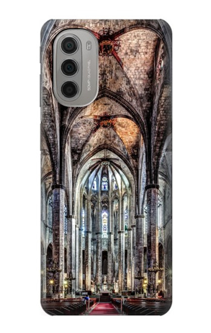 W3210 Santa Maria Del Mar Cathedral Etui Coque Housse et Flip Housse Cuir pour Motorola Moto G51 5G