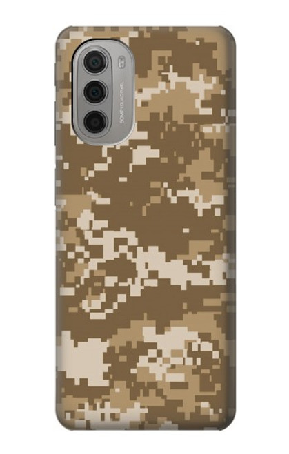 W3294 Armée Tan Coyote Camo Désert Camouflage Etui Coque Housse et Flip Housse Cuir pour Motorola Moto G51 5G