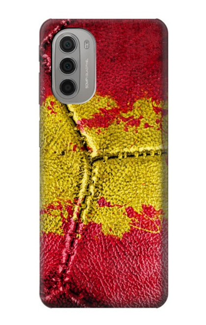 W3315 Espagne Drapeau graphique Football Millésime Etui Coque Housse et Flip Housse Cuir pour Motorola Moto G51 5G