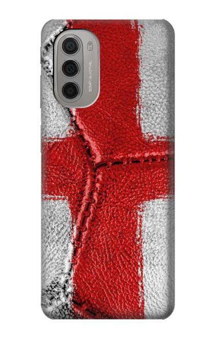 W3316 Angleterre Drapeau graphique Football Millésime Etui Coque Housse et Flip Housse Cuir pour Motorola Moto G51 5G