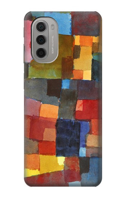 W3341 Paul Klee Raumarchitekturen Etui Coque Housse et Flip Housse Cuir pour Motorola Moto G51 5G