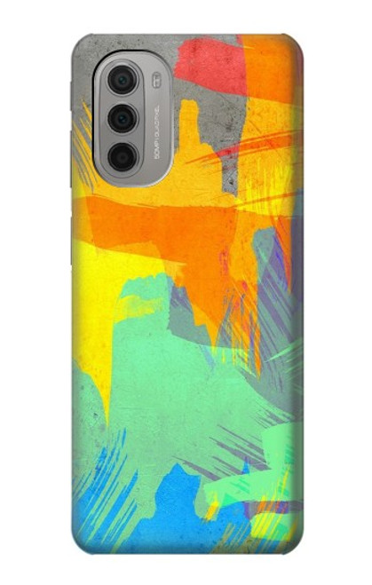 W3423 Coup de pinceau Etui Coque Housse et Flip Housse Cuir pour Motorola Moto G51 5G