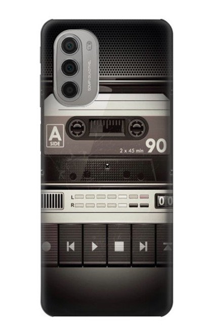 W3501 Lecteur cassette millésimé Etui Coque Housse et Flip Housse Cuir pour Motorola Moto G51 5G