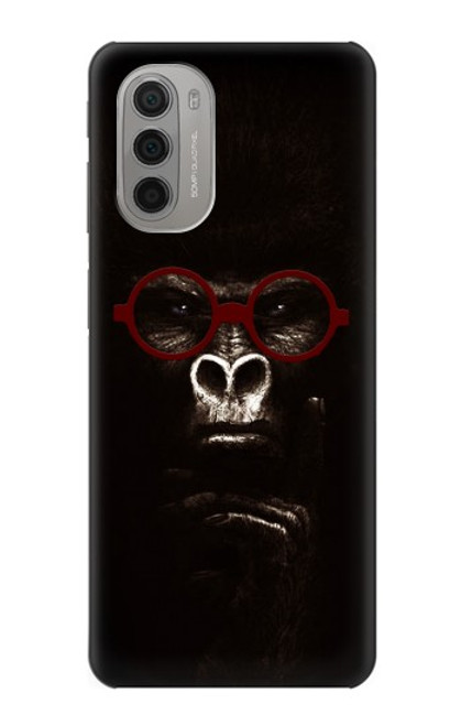 W3529 penser Gorilla Etui Coque Housse et Flip Housse Cuir pour Motorola Moto G51 5G