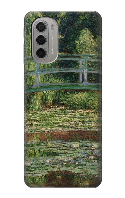 W3674 Claude Monet La passerelle japonaise et la piscine de nénuphars Etui Coque Housse et Flip Housse Cuir pour Motorola Moto G51 5G