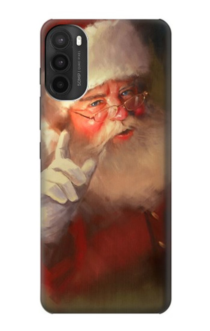 W1144 Noël Père Noël Etui Coque Housse et Flip Housse Cuir pour Motorola Moto G71 5G