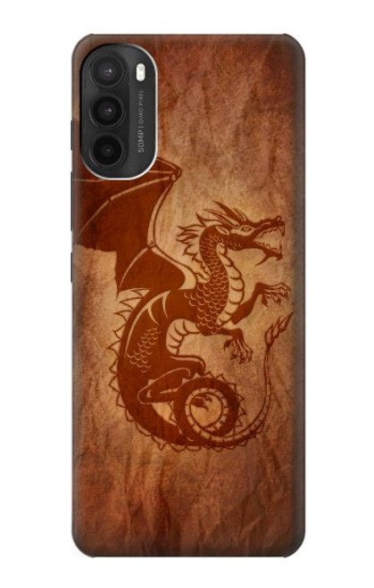 W3086 Rouge dragon Tatouage Etui Coque Housse et Flip Housse Cuir pour Motorola Moto G71 5G