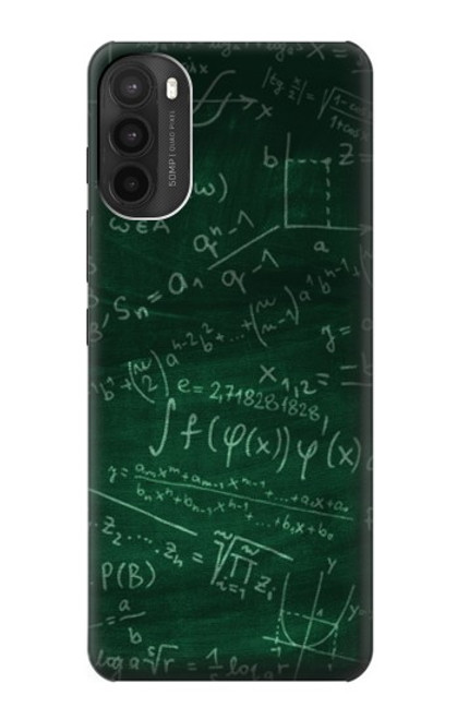 W3190 Formule Math Vertboard Etui Coque Housse et Flip Housse Cuir pour Motorola Moto G71 5G