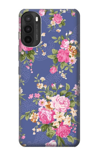 W3265 Motif Fleur millésimé Etui Coque Housse et Flip Housse Cuir pour Motorola Moto G71 5G