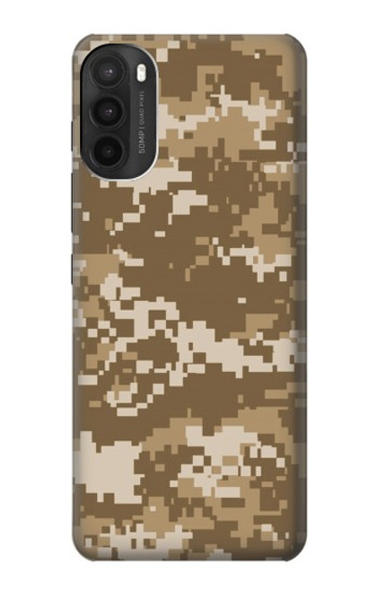 W3294 Armée Tan Coyote Camo Désert Camouflage Etui Coque Housse et Flip Housse Cuir pour Motorola Moto G71 5G