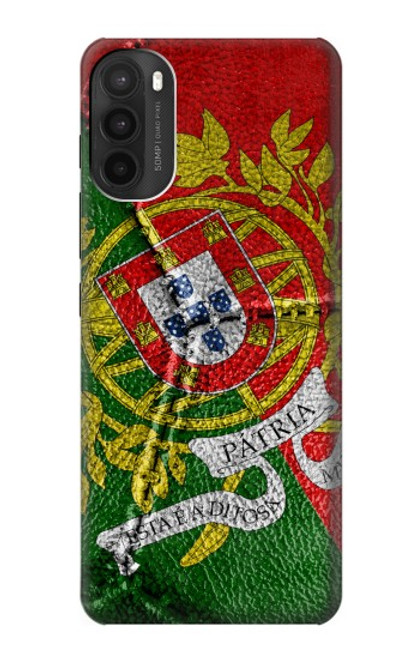 W3300 Portugal Drapeau graphique Football Millésime Etui Coque Housse et Flip Housse Cuir pour Motorola Moto G71 5G