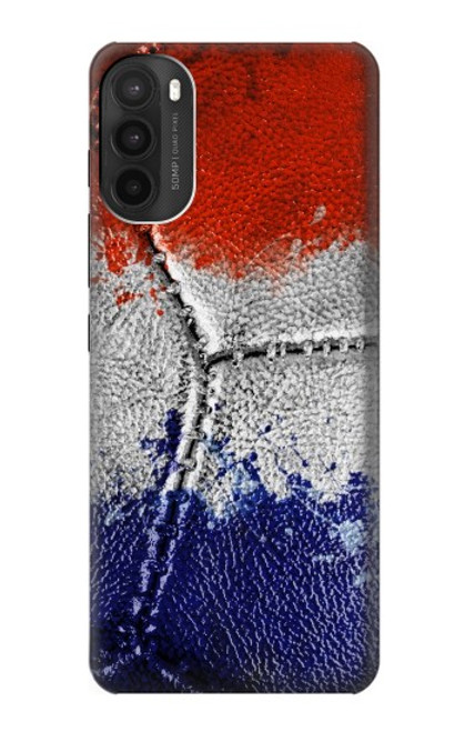 W3304 France Drapeau graphique Football Millésime Etui Coque Housse et Flip Housse Cuir pour Motorola Moto G71 5G