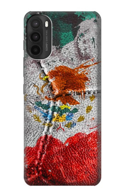 W3314 Mexique Drapeau Vinatage Football Graphique Etui Coque Housse et Flip Housse Cuir pour Motorola Moto G71 5G