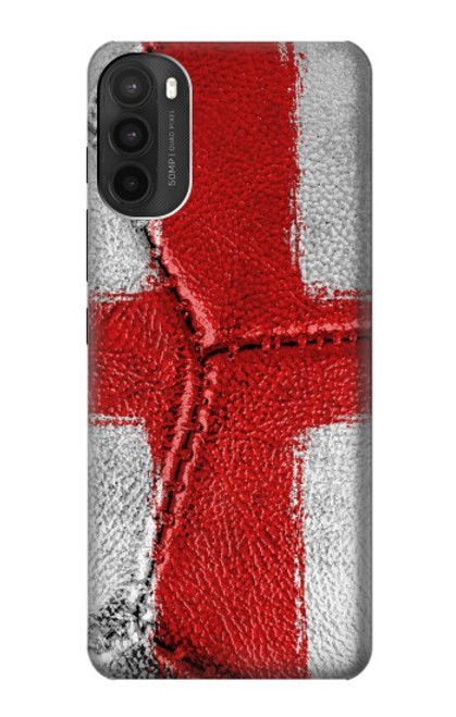 W3316 Angleterre Drapeau graphique Football Millésime Etui Coque Housse et Flip Housse Cuir pour Motorola Moto G71 5G