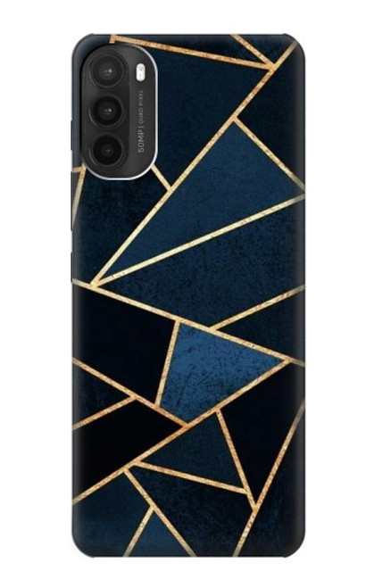 W3479 Marine Bleu Art Graphique Etui Coque Housse et Flip Housse Cuir pour Motorola Moto G71 5G