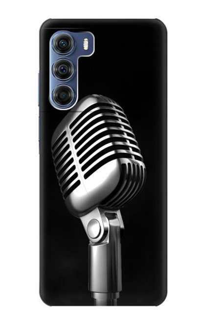 W1672 Rétro Musique Jazz Microphone Etui Coque Housse et Flip Housse Cuir pour Motorola Edge S30