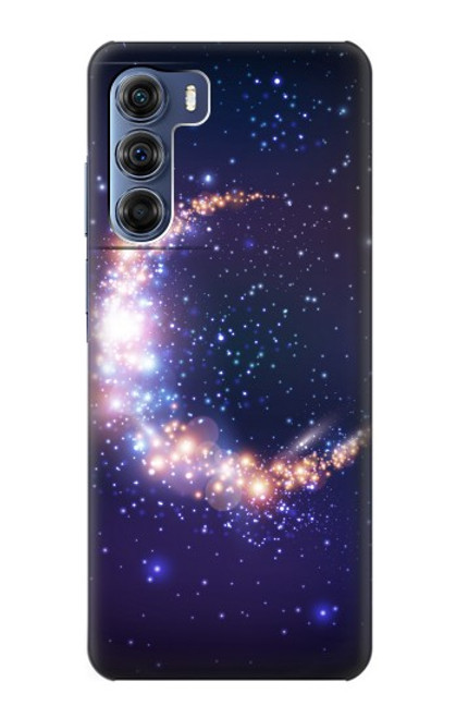 W3324 Croissant de lune Galaxie Etui Coque Housse et Flip Housse Cuir pour Motorola Edge S30