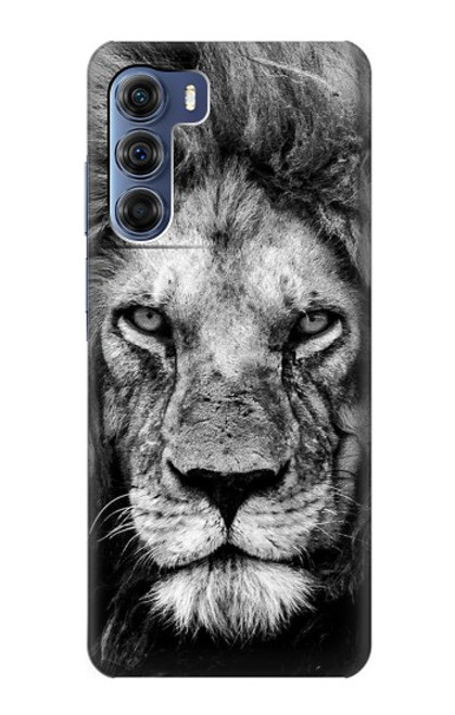 W3372 Lion Visage Etui Coque Housse et Flip Housse Cuir pour Motorola Edge S30