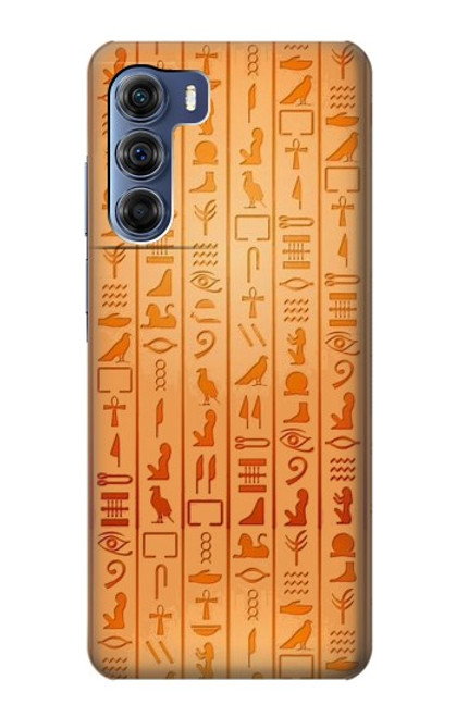 W3440 Hiéroglyphes égyptiens Etui Coque Housse et Flip Housse Cuir pour Motorola Edge S30