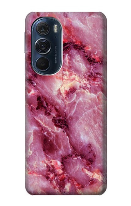 W3052 Rose Marbre Imprimé graphique Etui Coque Housse et Flip Housse Cuir pour Motorola Edge X30