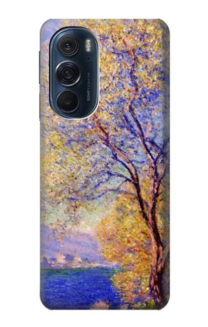 W3339 Claude Monet Antibes vue des jardins Salis Etui Coque Housse et Flip Housse Cuir pour Motorola Edge X30