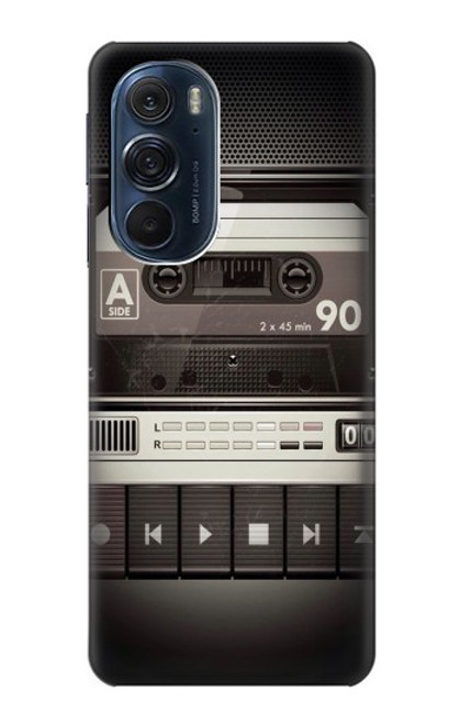 W3501 Lecteur cassette millésimé Etui Coque Housse et Flip Housse Cuir pour Motorola Edge X30