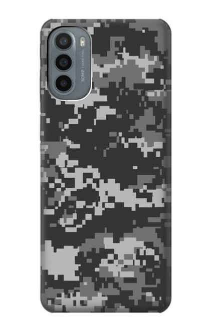 W3293 Urban Noir Camo Camouflage Etui Coque Housse et Flip Housse Cuir pour Motorola Moto G31