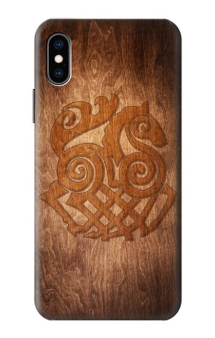 W3830 Odin Loki Sleipnir Mythologie nordique Asgard Etui Coque Housse et Flip Housse Cuir pour iPhone X, iPhone XS