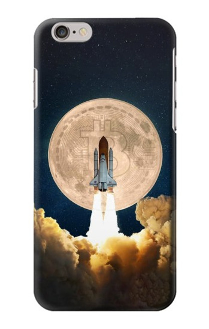 W3859 Bitcoin à la Lune Etui Coque Housse et Flip Housse Cuir pour iPhone 6 Plus, iPhone 6s Plus