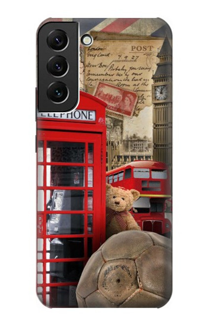 W3856 Vintage Londres Britannique Etui Coque Housse et Flip Housse Cuir pour Samsung Galaxy S22 Plus