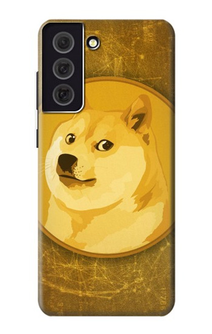 W3826 Dogecoin Shiba Etui Coque Housse et Flip Housse Cuir pour Samsung Galaxy S21 FE 5G