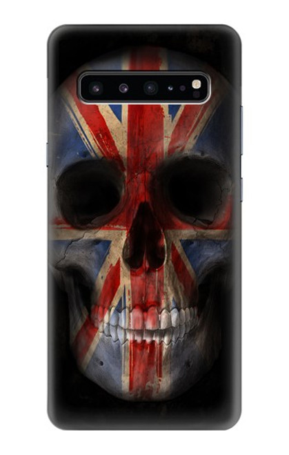 W3848 Crâne de drapeau du Royaume-Uni Etui Coque Housse et Flip Housse Cuir pour Samsung Galaxy S10 5G