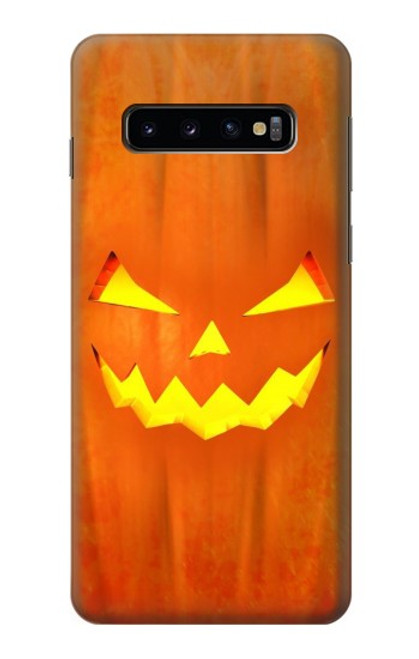W3828 Citrouille d'Halloween Etui Coque Housse et Flip Housse Cuir pour Samsung Galaxy S10