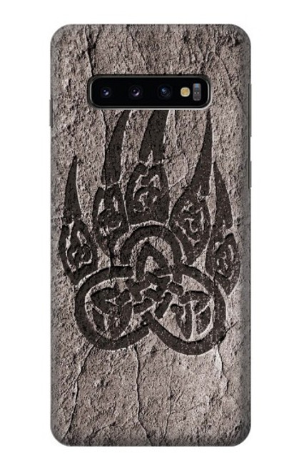 W3832 Patte d'ours nordique viking Berserkers Rock Etui Coque Housse et Flip Housse Cuir pour Samsung Galaxy S10