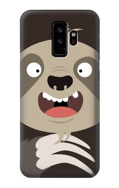 W3855 Dessin animé visage paresseux Etui Coque Housse et Flip Housse Cuir pour Samsung Galaxy S9