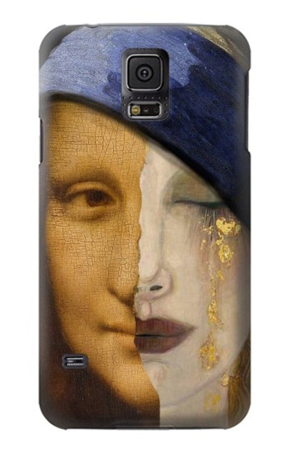 W3853 La Joconde Gustav Klimt Vermeer Etui Coque Housse et Flip Housse Cuir pour Samsung Galaxy S5